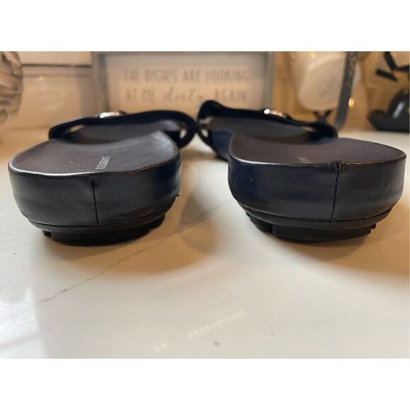 Lands End Sandals Slides Black Womens Sz 10B - Picture 3 of 6